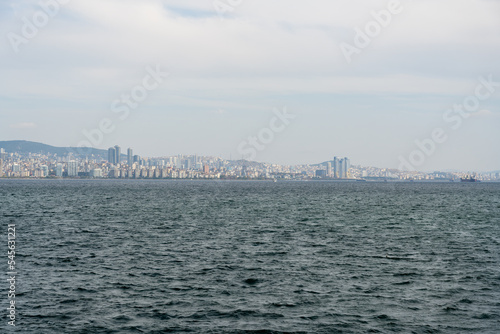 Istanbul, Turkey. 11 12 2022. View of the city and buildings of the Anatolian side of Istanbul from the sea. © DRBURHAN