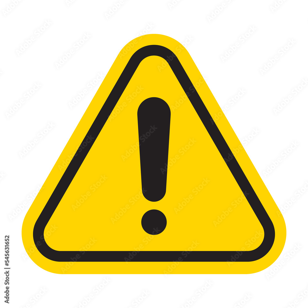 Warning or Danger sign icon. Attention caution illustration. Warning or Danger sign icon. Attention caution illustration.