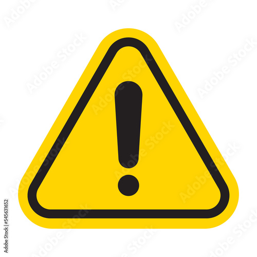 Warning or Danger sign icon. Attention caution illustration.