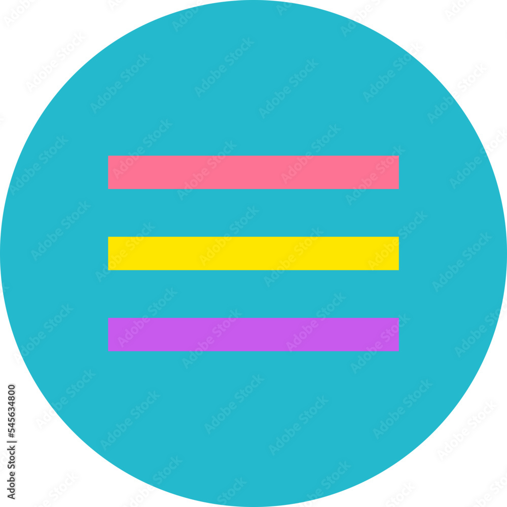 Fototapeta premium Menu Multicolor Circle Flat Icon