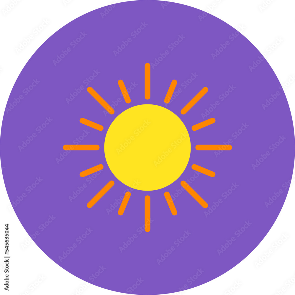Brightness Multicolor Circle Flat Icon Brightness Multicolor Circle Flat Icon
