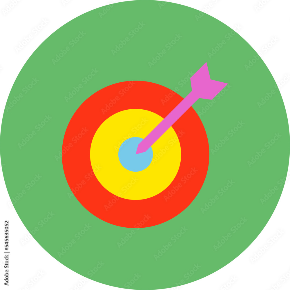 Target Multicolor Circle Flat Icon Target Multicolor Circle Flat Icon