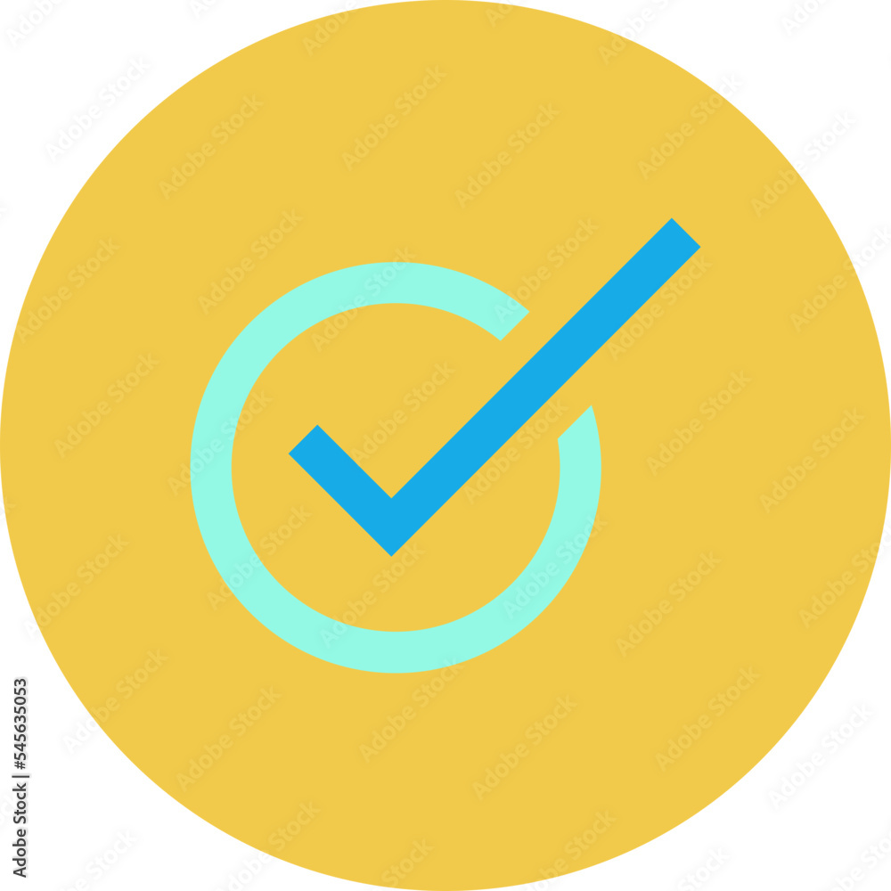 Check Multicolor Circle Flat Icon Check Multicolor Circle Flat Icon