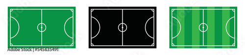 football field area icon. soccer field icon, vector illustration