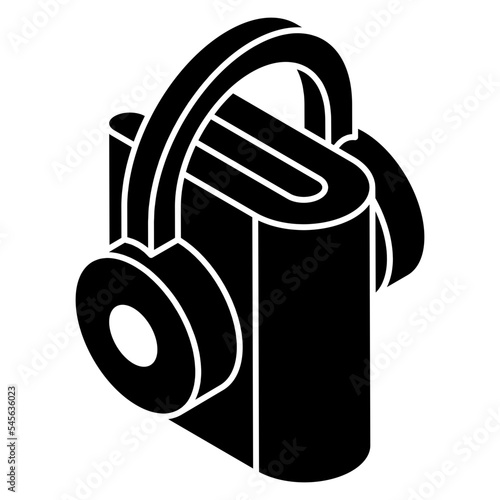Creative design icon of audiobook