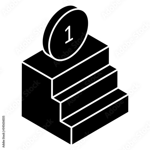 Position ranking board, icon of leaderboard