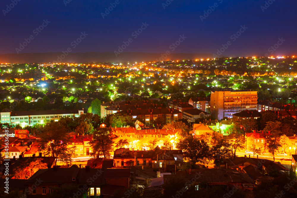 Pyatigorsk city aerial panoramic view