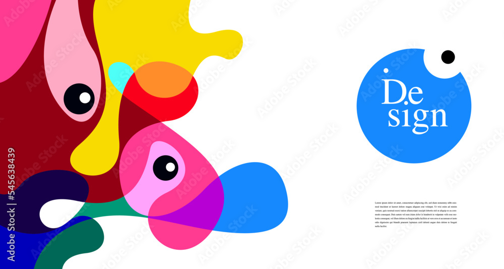 Colorful Abstract Banner Template with Dummy Text for Web Design, Landing page, and Print Material