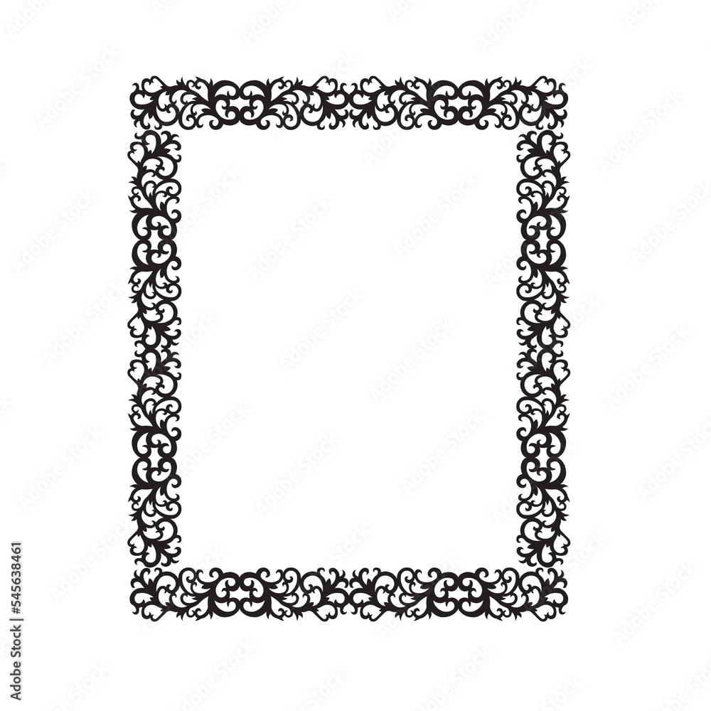 Frame, in the style of an ornament, Vector illustration eps 10, Art.	