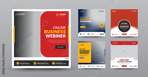 Business social media post banner flyer social media template