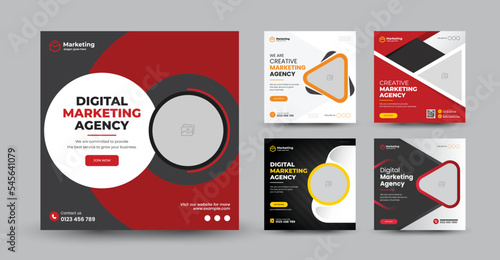 Business social media post banner flyer social media template
