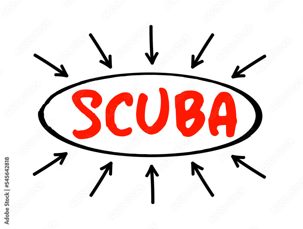 SCUBA SelfContained Underwater Breathing Apparatus acronym text with