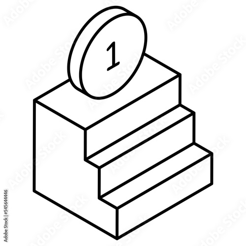 Position ranking board, icon of leaderboard