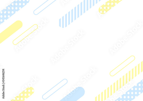 背景　斜めのカラフルな角丸　黄色と水色