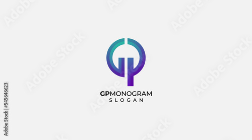 Letter GP Logo design vector illustration
