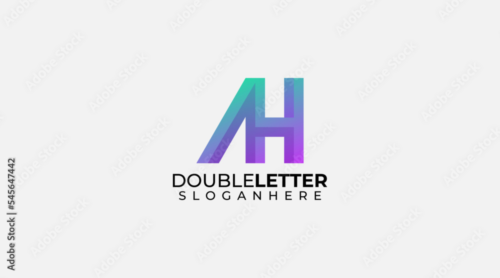 AH Letter Logo Design. Creative Modern A H Letters icon vector Illustration AH Letter Logo Design. Creative Modern A H Letters icon vector Illustration