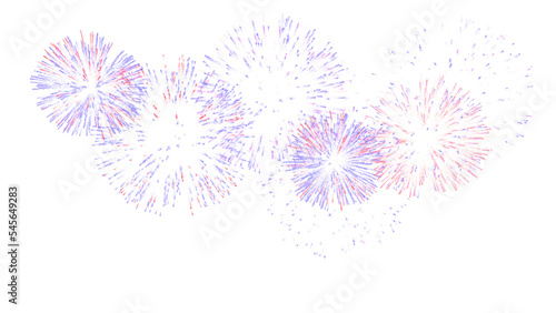 Seamless loop fireworks celebration, Alpha channel  ready, isolated transparent background.