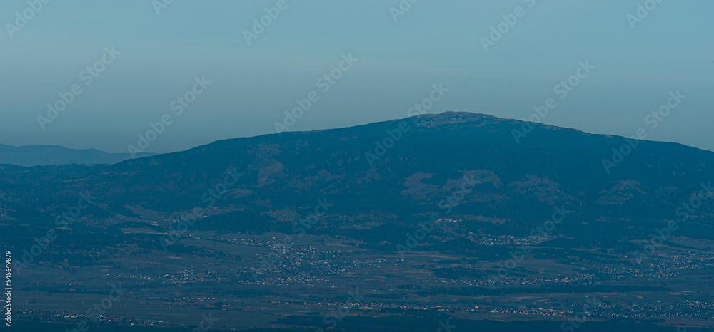 Babia hora hill in Oravske Beskydy mountains on slovakian - polish borders