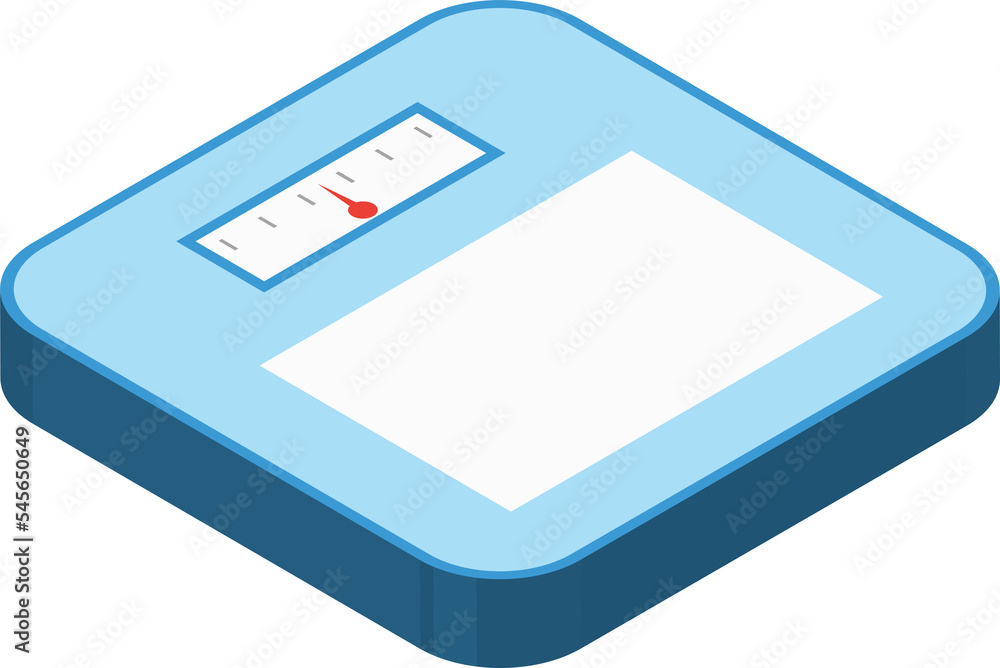 weighing scale illustration in 3D isometric style weighing scale illustration in 3D isometric style