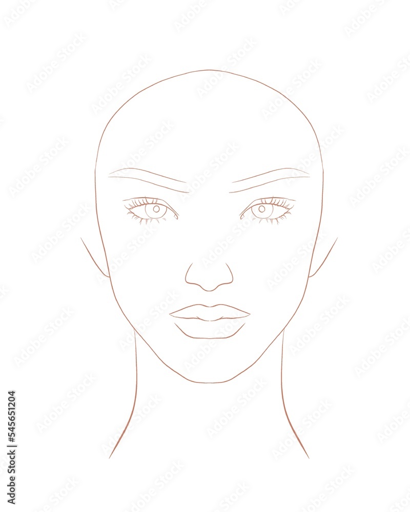 makeup template face chart