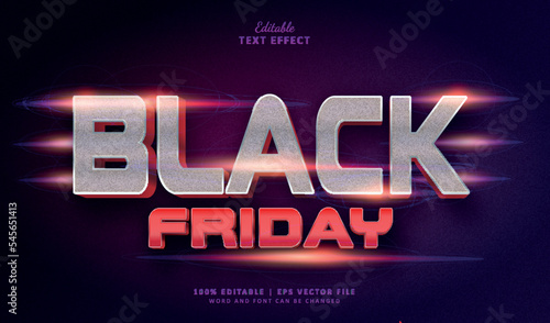 Black Friday text effect. Editable text effect style cinematic. 