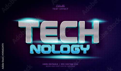 Technology editable text effect style cinematic