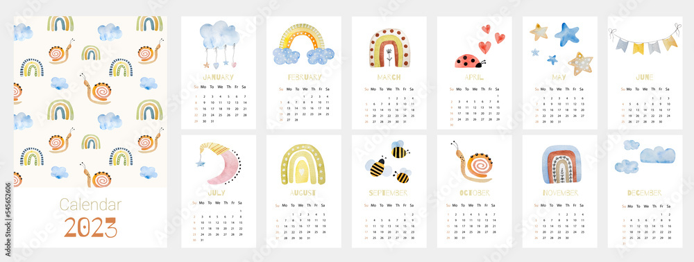 Calendar design for 2023 year Calendar design for 2023 year