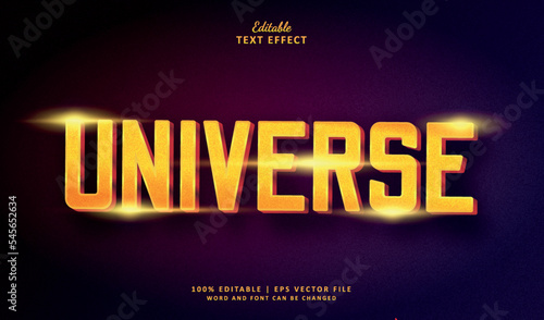 Universe editable text effect style cinematic
