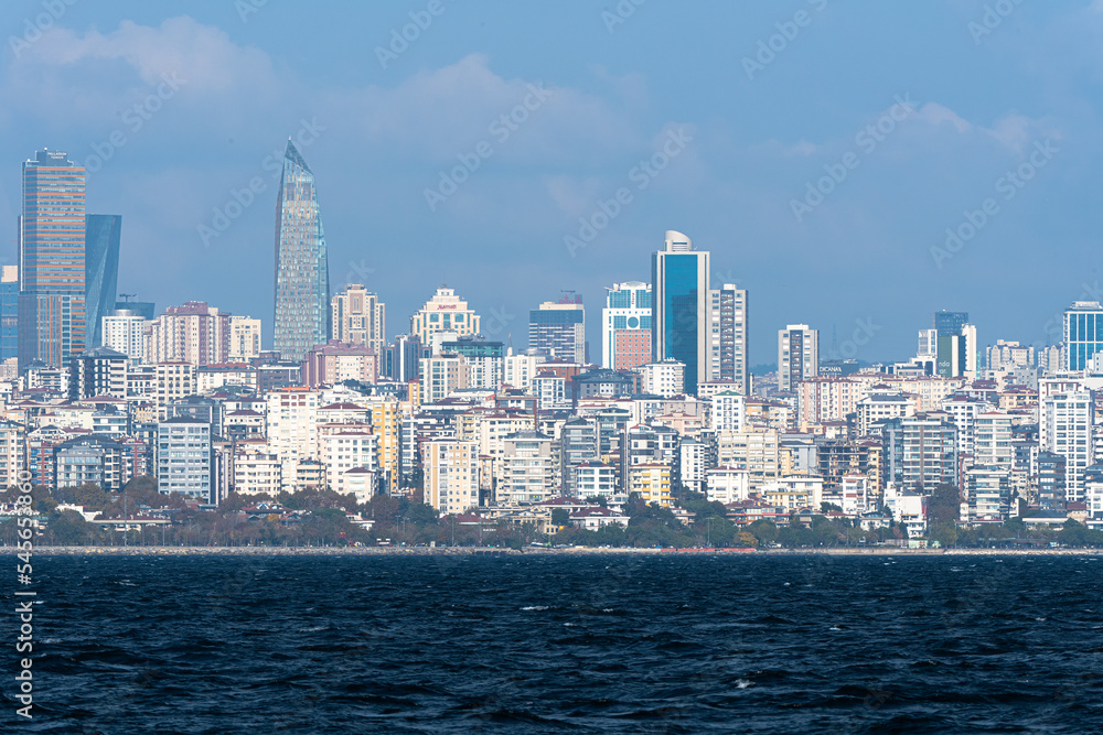 Istanbul, Turkey- 11 12 2022. Turkey, Istanbul, View of Sea of Marmara and buildings on coast.
