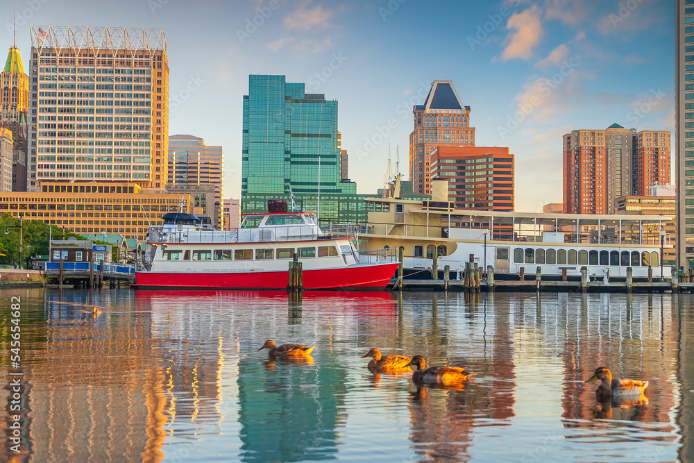Fototapeta premium Downtown Baltiimore city skyline cityscape of Maryland