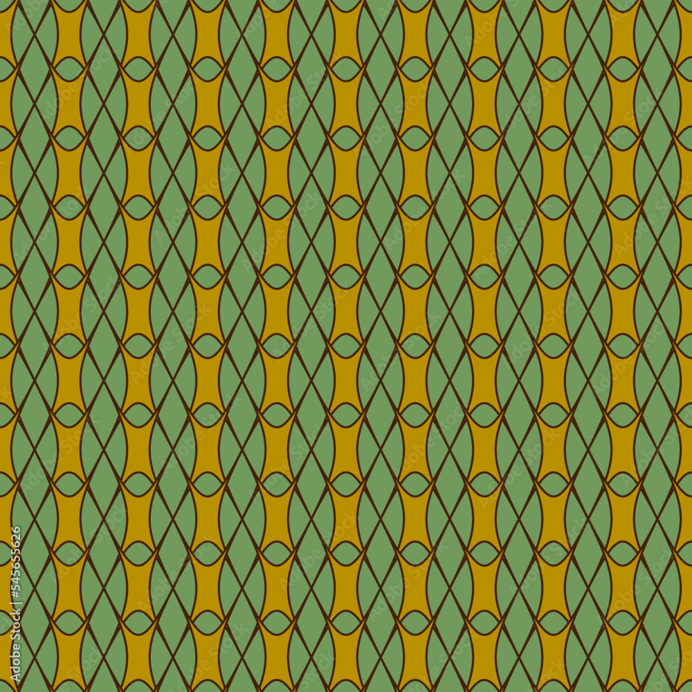 Fototapeta premium Color geometric pattern for print textile on green