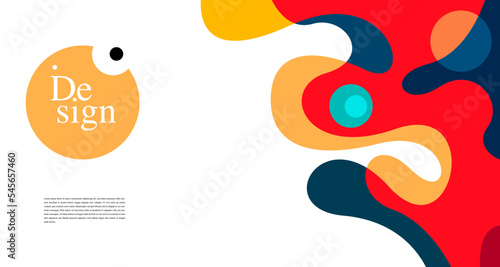 Colorful Abstract Banner Template with Dummy Text for Web Design, Landing page, and Print Material