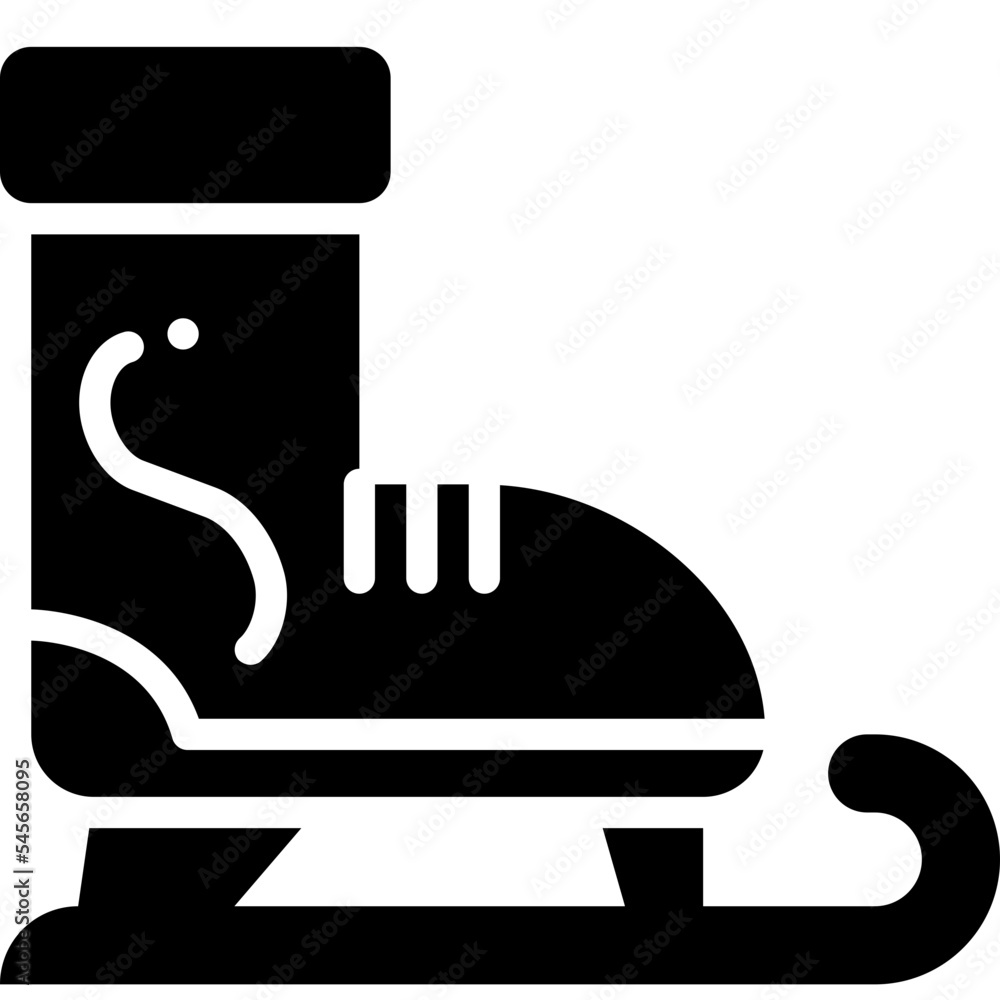 ice skating shoe solid icon ice skating shoe solid icon