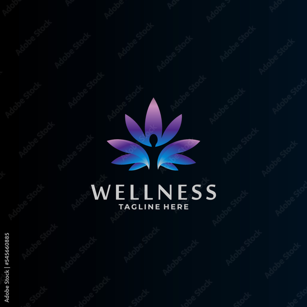 Wellness vector illustration logo design template idea