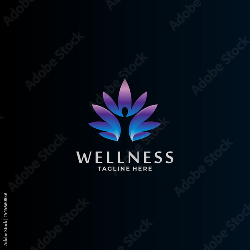 Wellness Center Logo Design Vector Illustration Template Idea