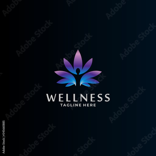 Wellness vector illustration logo design template idea