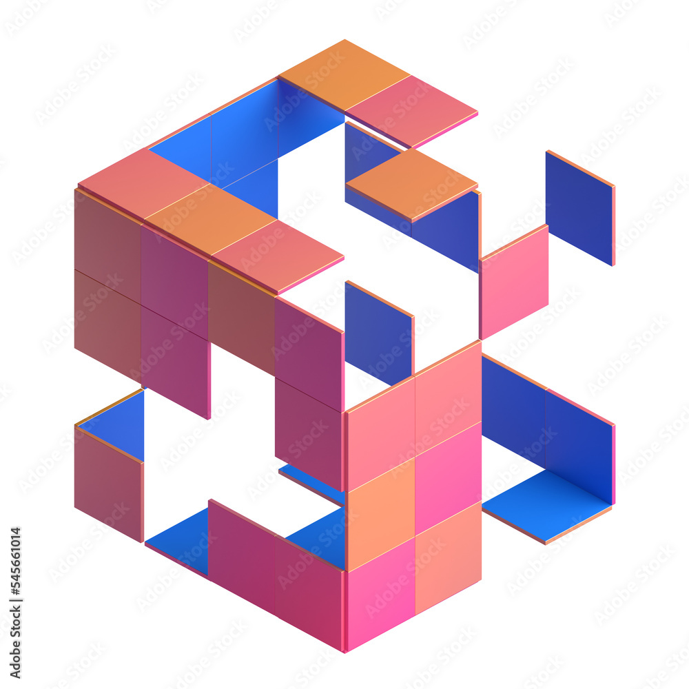 Geometric composition, 3d render Geometric composition, 3d render