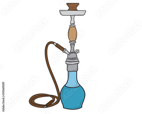 Turkish hookah in isolate on white background.Vector illustration.