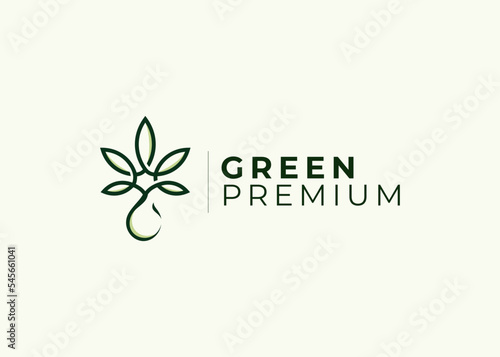 Cannabis Oil, CBD Oil logo design template