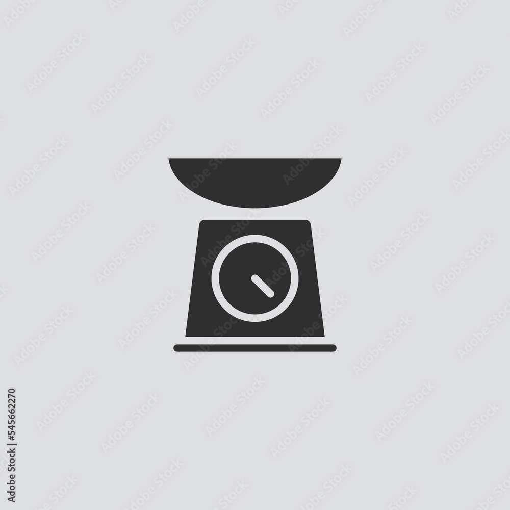Kitchen scale vector icon sign symbol Kitchen scale vector icon sign symbol