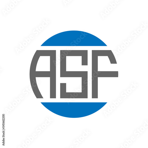 ASF letter logo design on white background. ASF creative initials circle logo concept. ASF letter design. photo