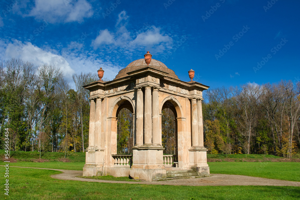 Obraz premium Maria Theresa pavilion in park , Veltrusy chateau. Czech Republic.