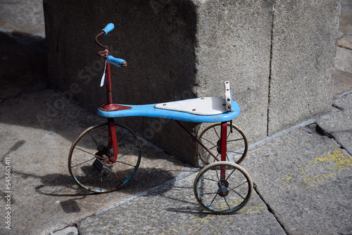 old bicycle in the street