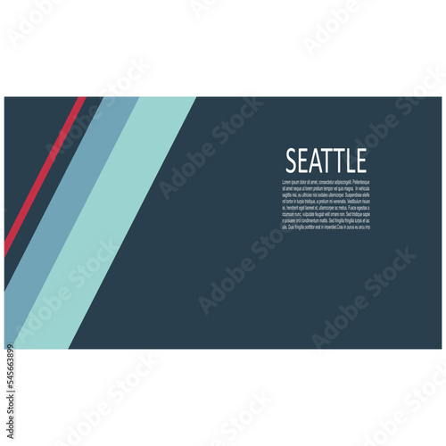 Seattle Kraken ice hockey team uniform colors. Template for presentation or infographics.