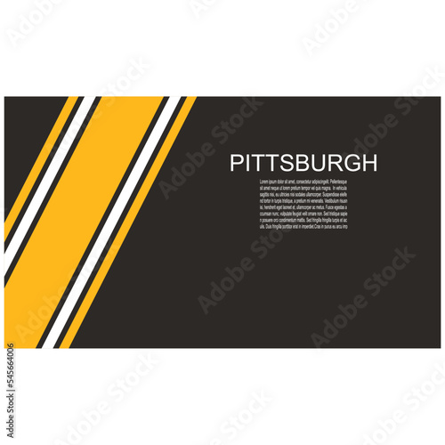 Pittsburgh Steelers american footbal team uniform colors. Template for presentation or infographics.