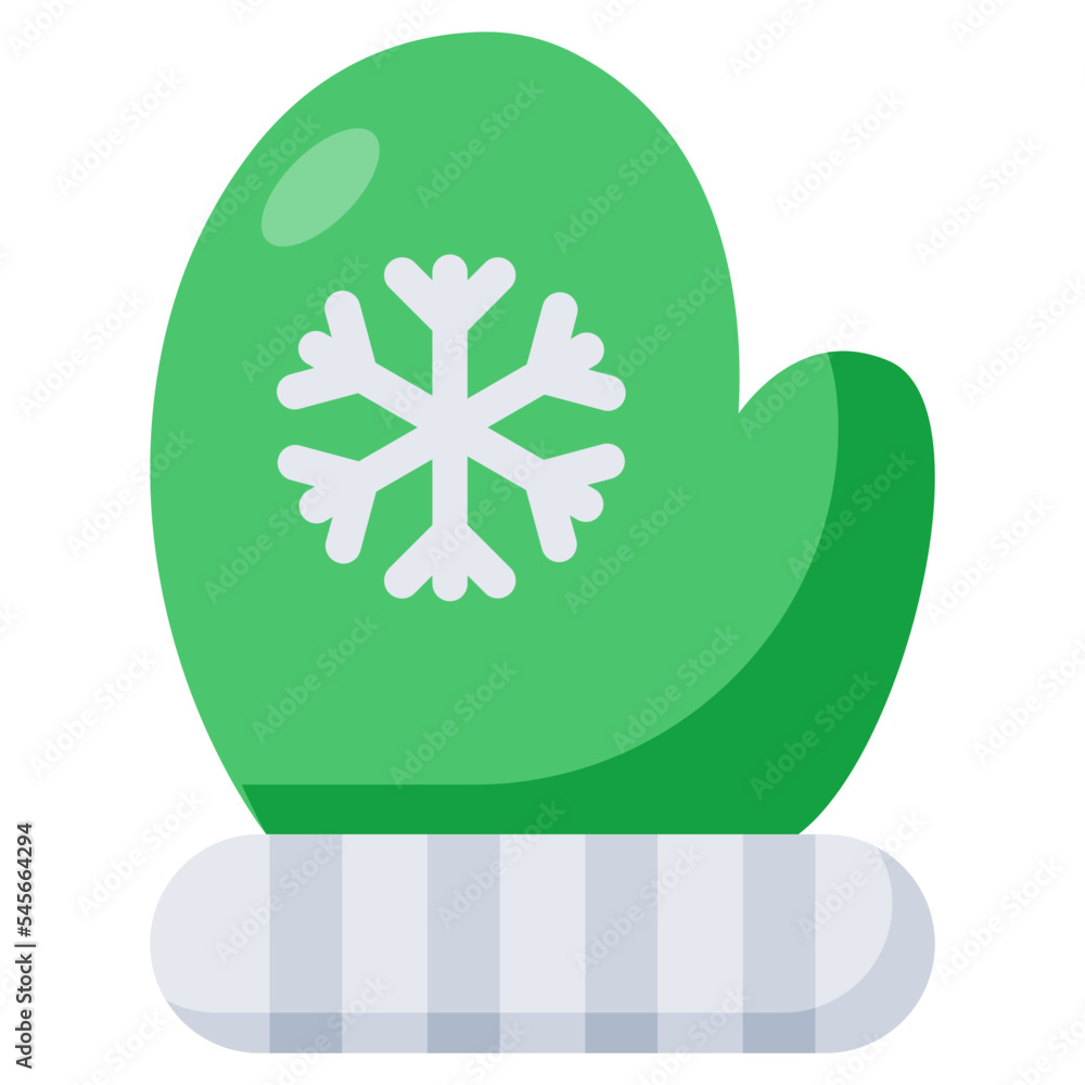Trendy vector design of christmas glove Trendy vector design of christmas glove