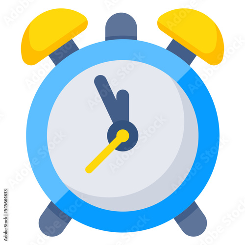 Editable design icon of alarm clock