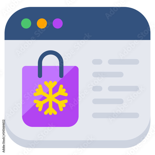 Premium download icon of shopping website 