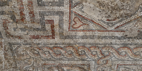 detail of the ancient greek mosaic