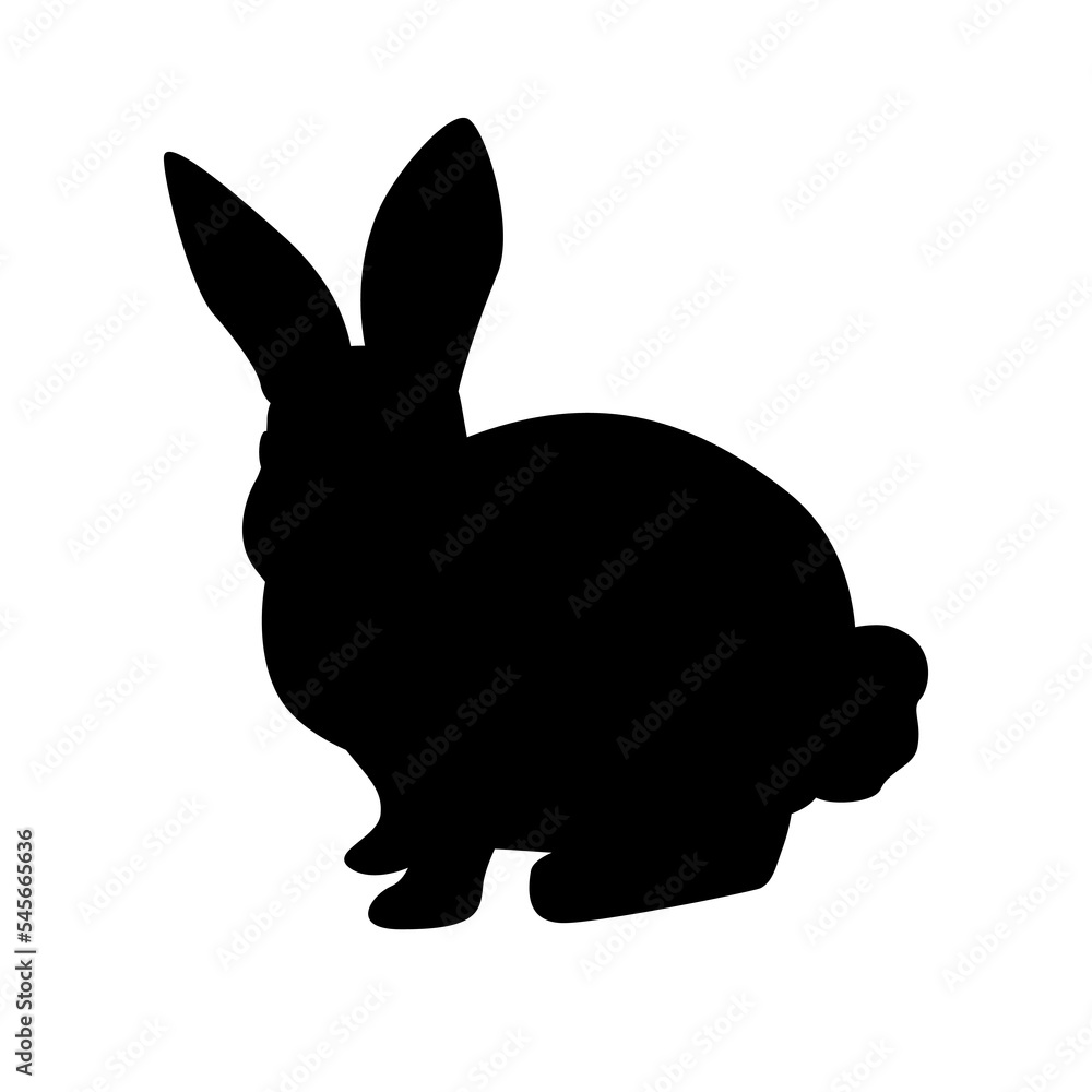 Shadow of rabbit isolated on white background Shadow of rabbit isolated on white background